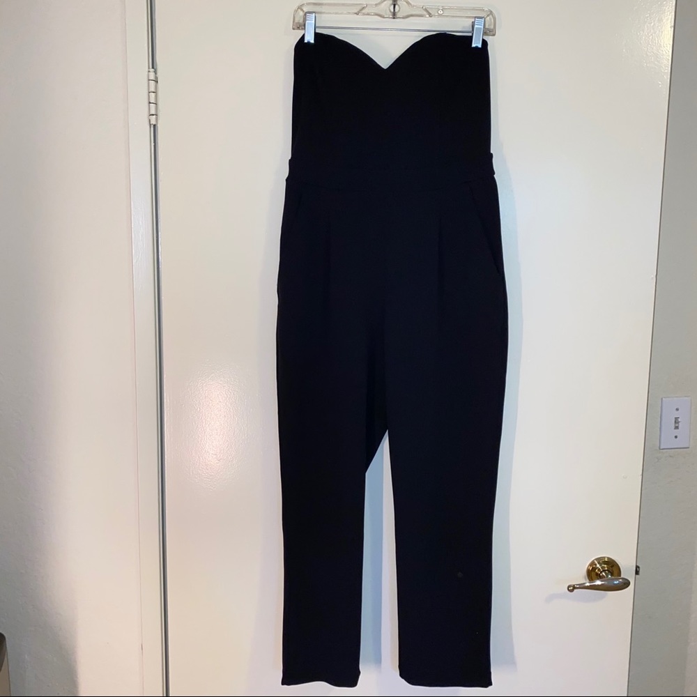 Strapless black jumpsuit
